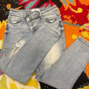 Trendy Light Blue Women's Skinny Jeans